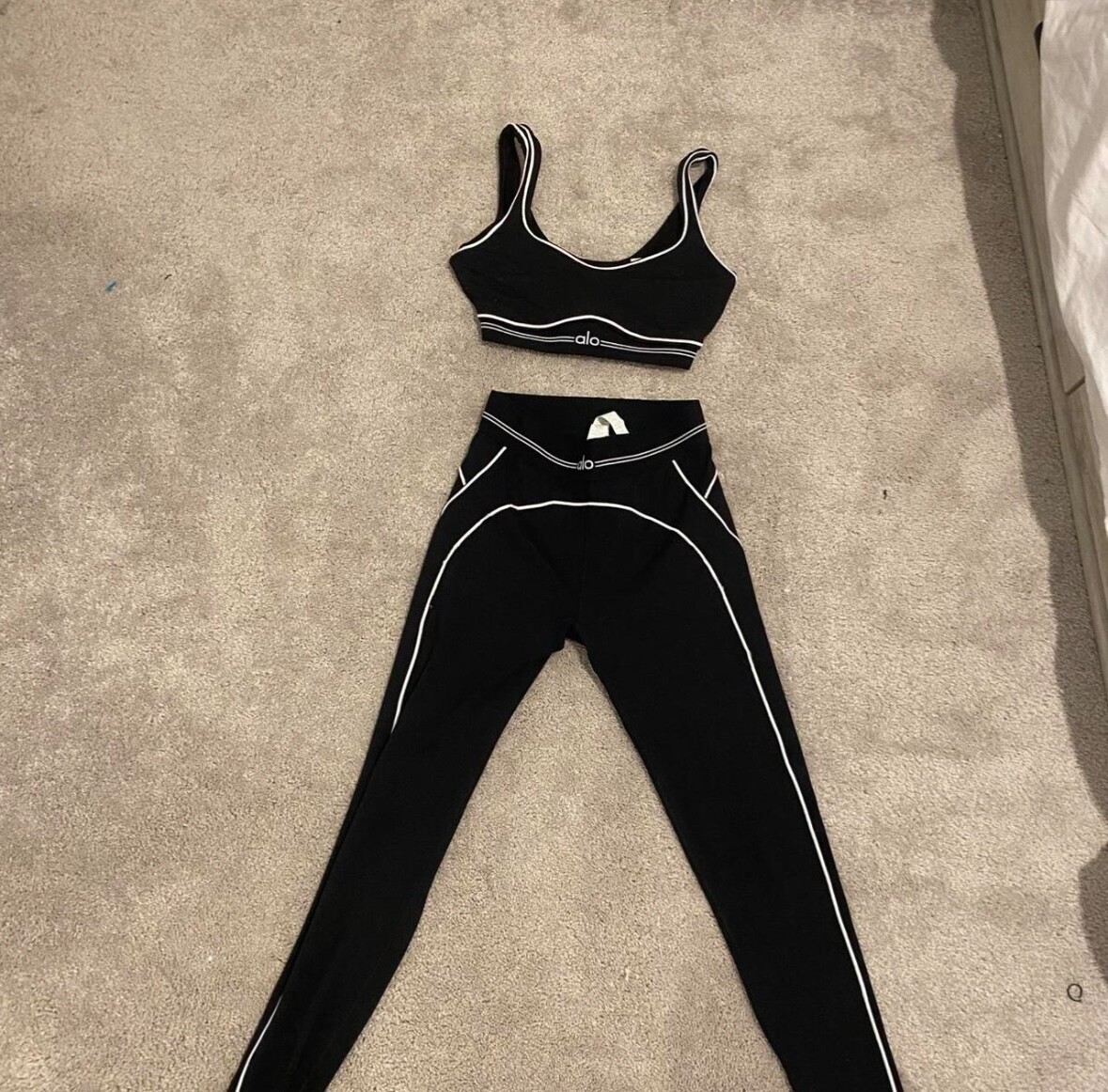 Alo Yoga black and white sportswear set #activewear | eBay