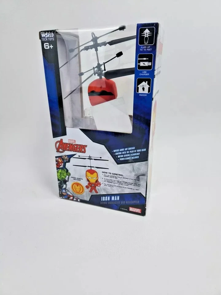 Marvel Iron Man Flying UFO Figure Full Body 3.5" Drone Helicopter Avengers - Image 4 of 4