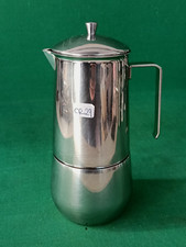 RARA CAFFETTIERA ESPRESSO MOKA GNUTTI ITALY 6 TAZZE ACCIAIO INOX  VINTAGE. CR29