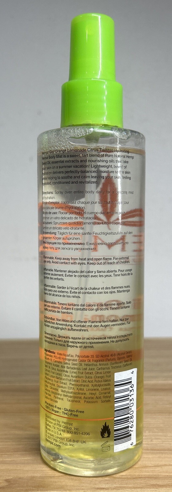 3x Hempz Goji Orange Lemonade Herbal Body Mist Limited Edition Spray 8.5oz