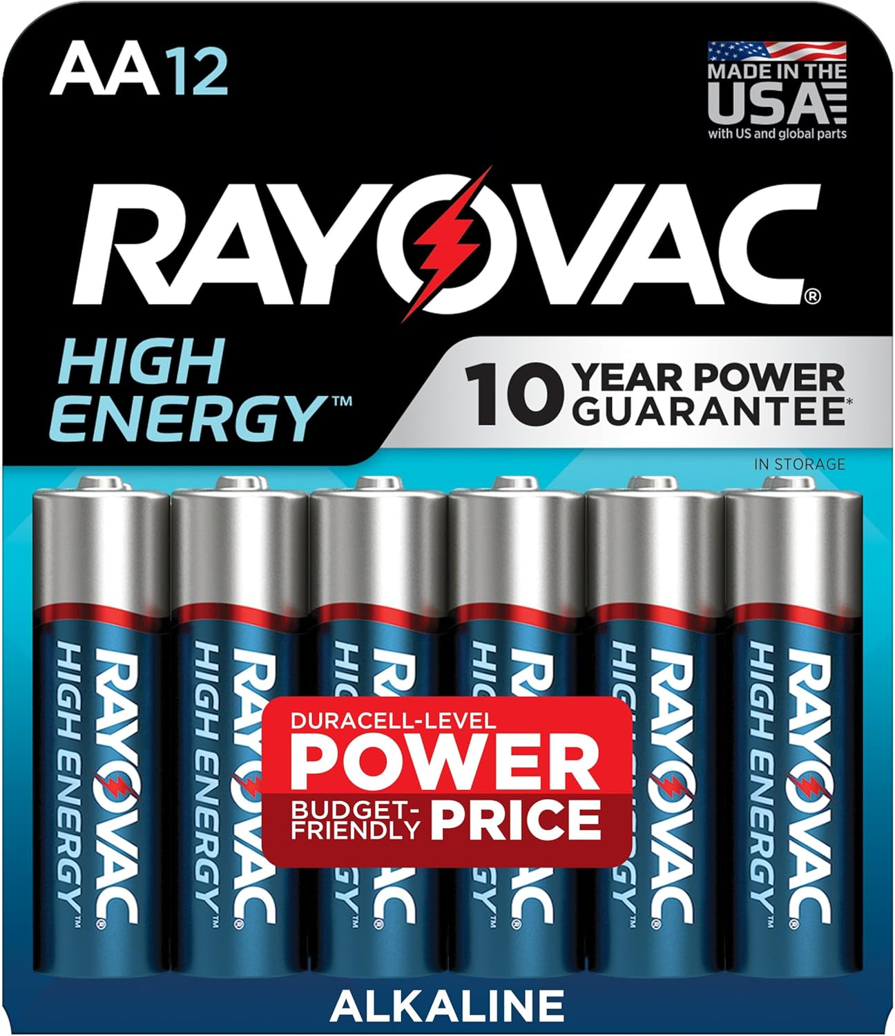 AA Batteries, Alkaline Double a Batteries (12 Battery Count)-image