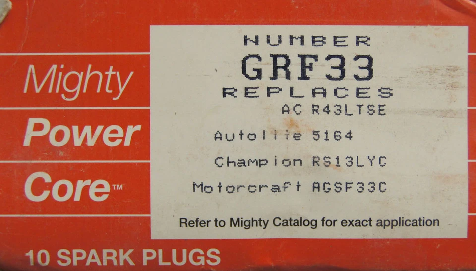 Mighty Spark Plugs #GRF33 Power Core Pack of 10 NOS - Image 4 of 4
