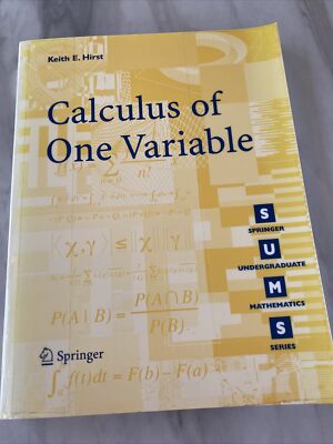 Calculus of One Variable Paperback Keith E. Hirst Paperback exlibrary