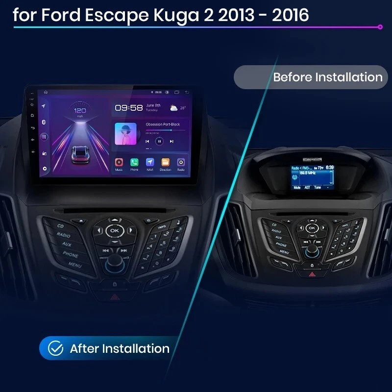 Autoradio Ford Kuga- C Max 2013- 2016 2G+32GB CarPlay-AndroidAuto Wireless. - Immagine 4 di 4