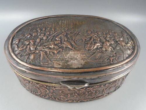 Antique Barbour Silver Co Plated Repousse Orchestra 6" Trinket Box - Picture 10 of 11