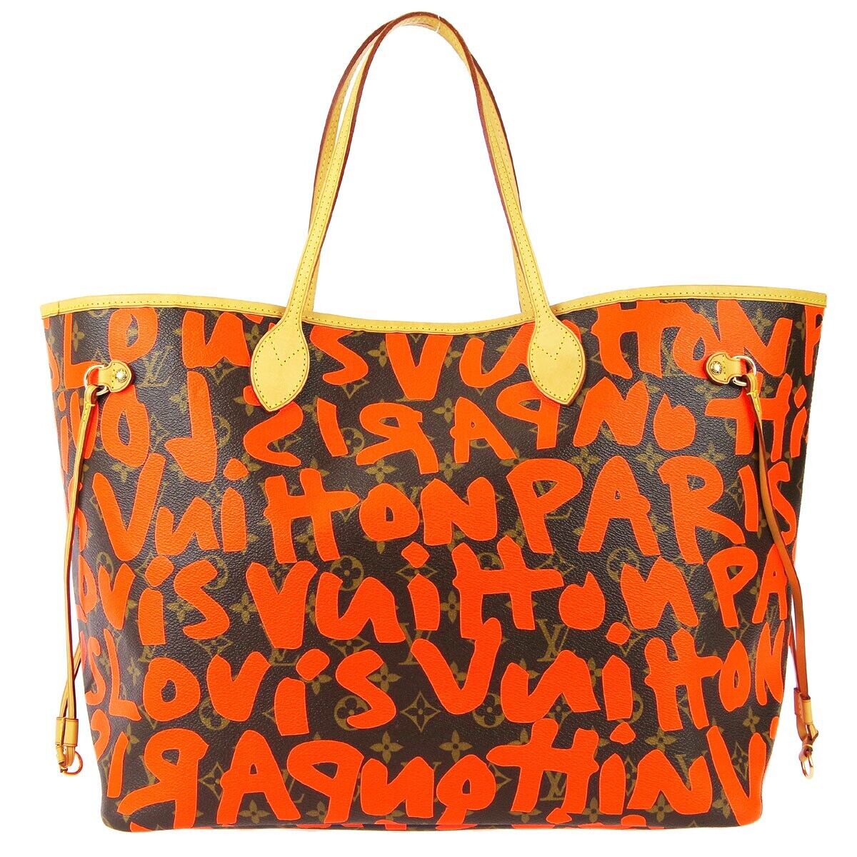 Louis Vuitton Orange Monogram Graffiti Neverfull GM Tote Bag Louis Vuitton Orange Monogram Graffiti Neverfull GM Tote Bag