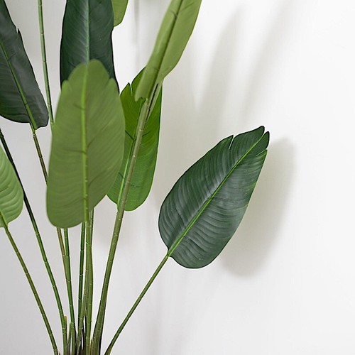 2 Fioriera Verde 3 Piedi Uccellino del Paradiso PIANTE ARTIFICIALI Fioriera Decorazioni Casa - Foto 5 di 9