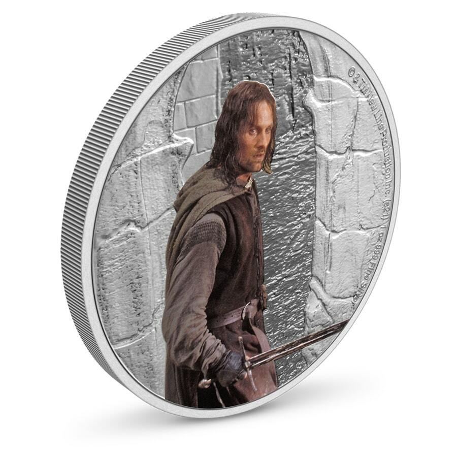 ARAGORN THE LORD OF THE RINGS SILVER COIN