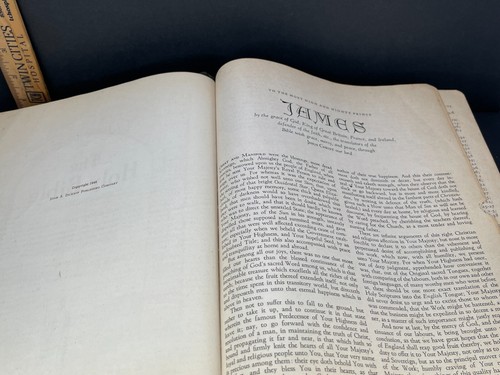 (RB-707) VINTAGE 1946 Holy Bible "The Good Leader" King James John A Dickson Pub - Bild 8 von 20