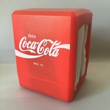 Plastic Drink COCA-COLA Coke Paper Napkin Serviette Dispenser Holder Portuguese