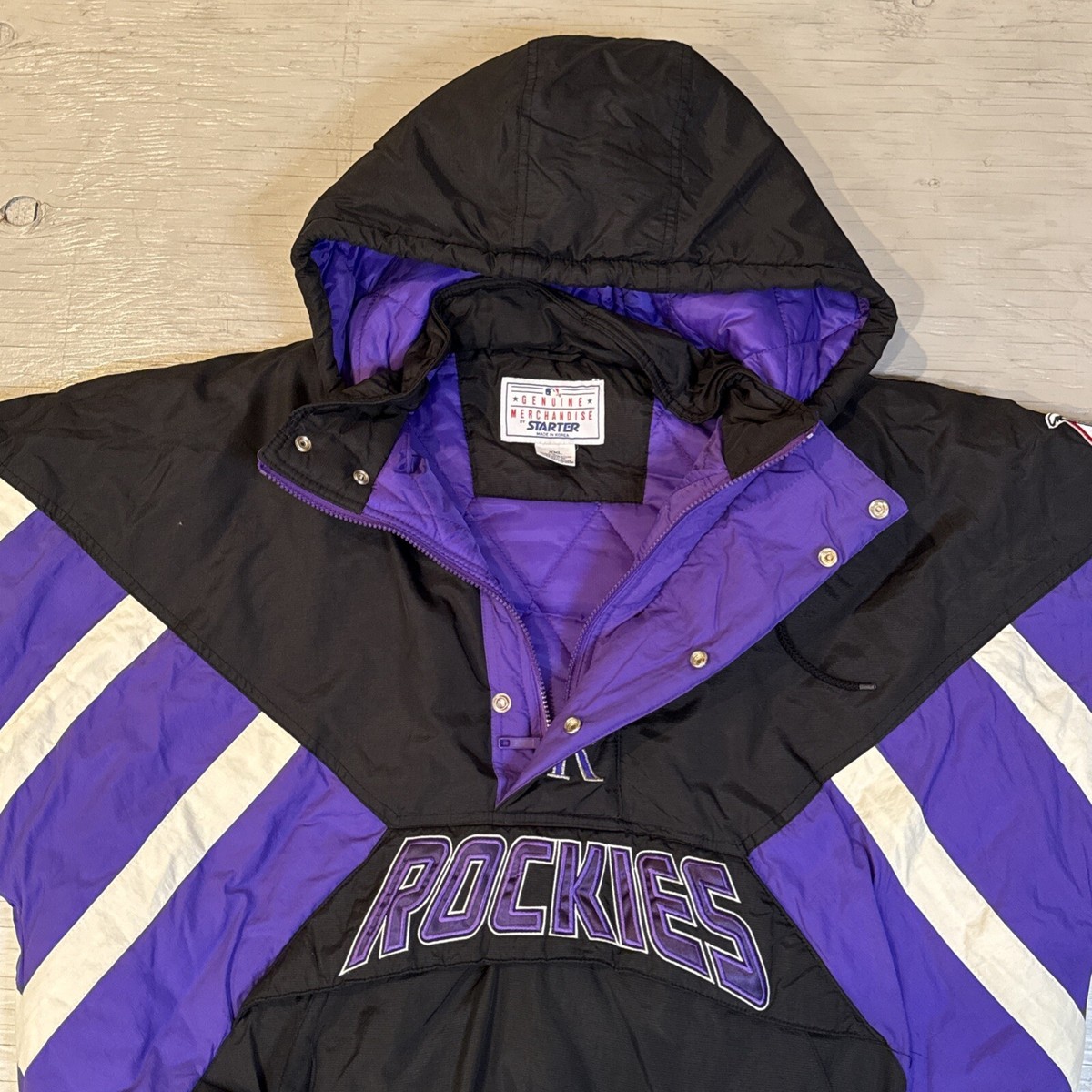 Vintage 90s MLB Starter Colorado Rockies Pullover 1/2 Zip Vintage 90s MLB Starter Colorado Rockies Pullover 1/2 Zip