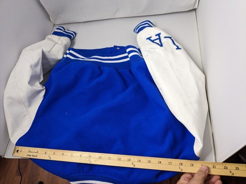 Los Angeles American Bazi Varsity Bomber Wool Jacket Womens Medium Embroidered - Picture 11 of 13