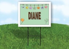 DIANE WELCOME BABY GREEN 18 in x 24 in Yard Sign Road Sign with Stand