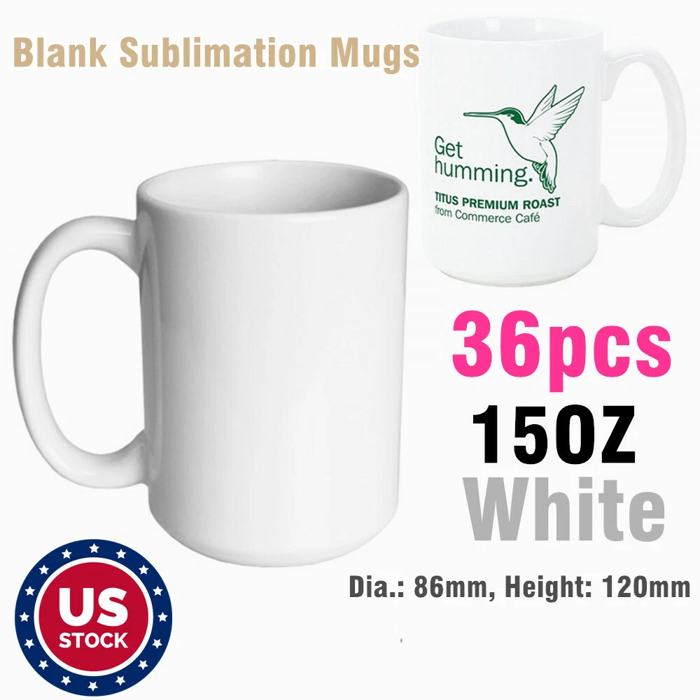 6-Pack 15oz Dark Blue Sublimation Mugs