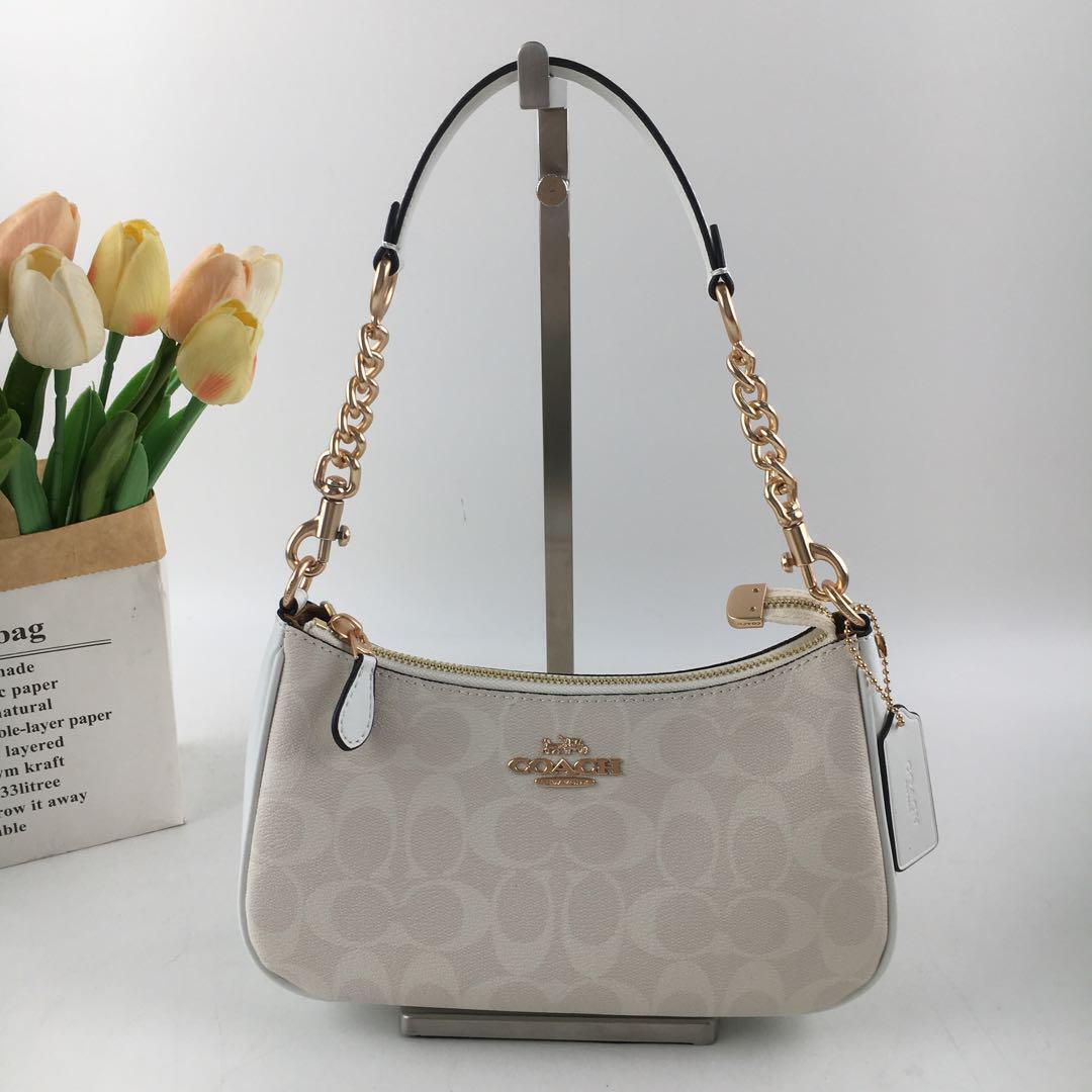 COACH NEW Teri 2Way Shoulder Bag CA548 Signature Coated COACH NEW Teri 2Way Shoulder Bag CA548 Signature Coated