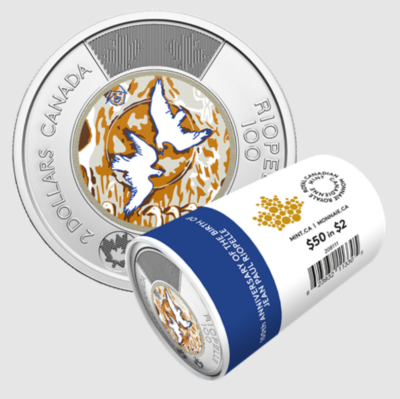 2023 Canada Toonie Jean Paul Riopelle 100th anniversary $2
