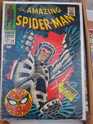 Amazing Spiderman #58  (1968) Romita/Stan Lee, Spider-slayer, Ka-zaar. 