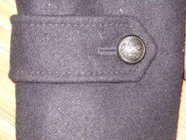 Express Men Wool Blend Military Coat Peacoat Sz M NWoT  Navy Blue - Image 4 of 4