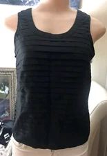 CLUB MONACO Benedetta Top Chemisier Black Size XS $95 sleeveless Silk blouse