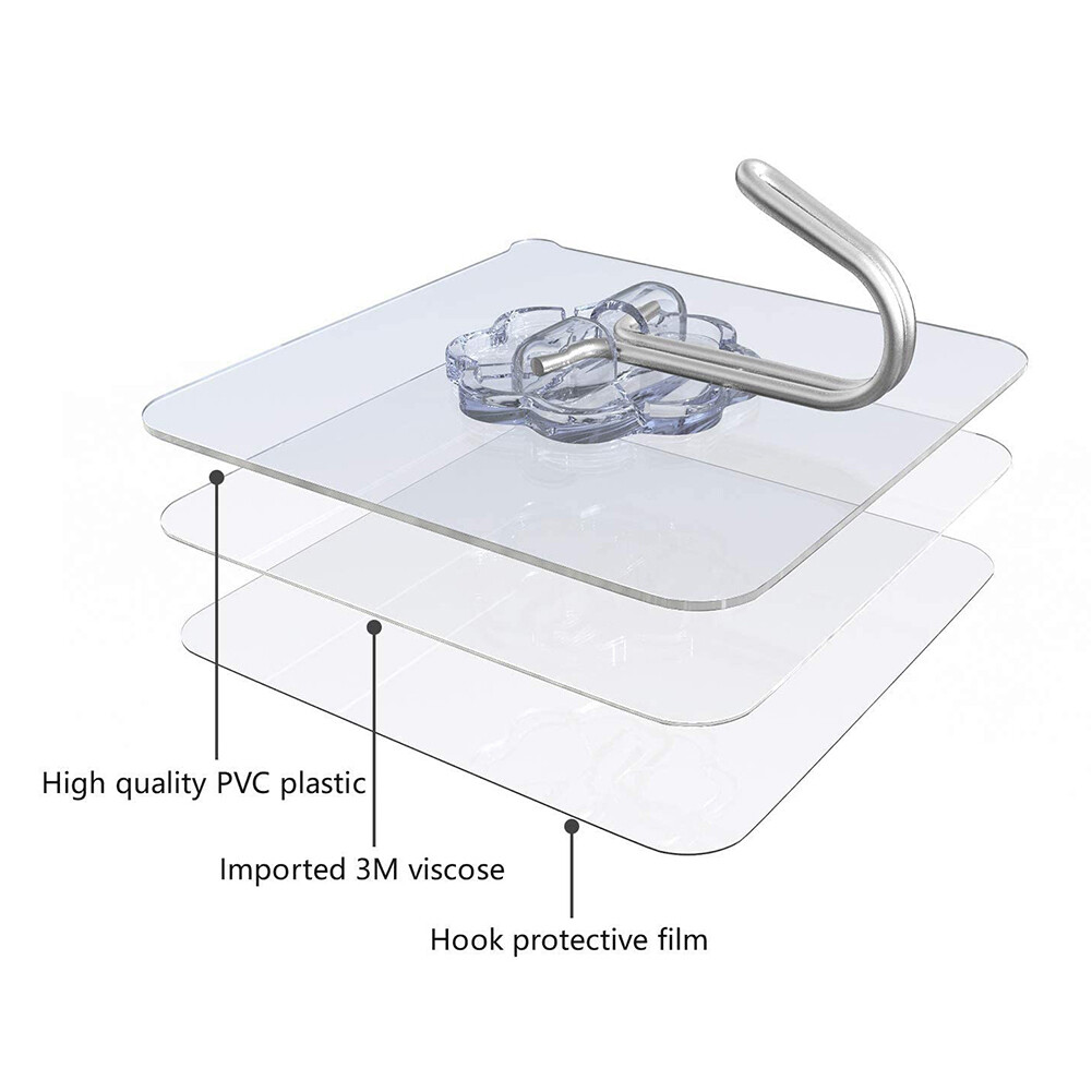 Heavy Duty Bathroom Accessories Without Nails Seamless Wall Hook eBay