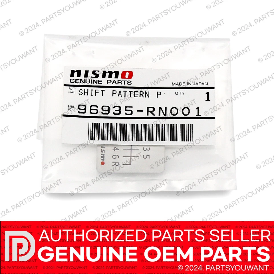 Emblema JDM con patrón de cambio de 6 velocidades Nissan Datsun NISMO genuino 96935-RN001 Foto 3 de 3