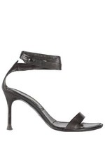 SANDALI SERGIO ROSSI IN PELLE NERA EU 35,5 UK 2,5 US 5,5