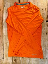 MARMOT ACTIVE TOP HIKING YOGA TEE SHIRT WOMEN'S S FITTED CREW LS ORANGE 💗EUC💗