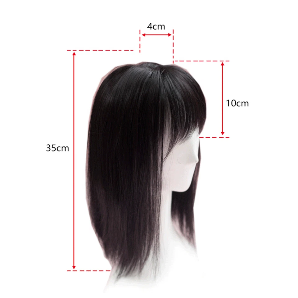 Top de plástico sintético con flequillo mono/tupé de repuesto para mujer Foto 3 de 4