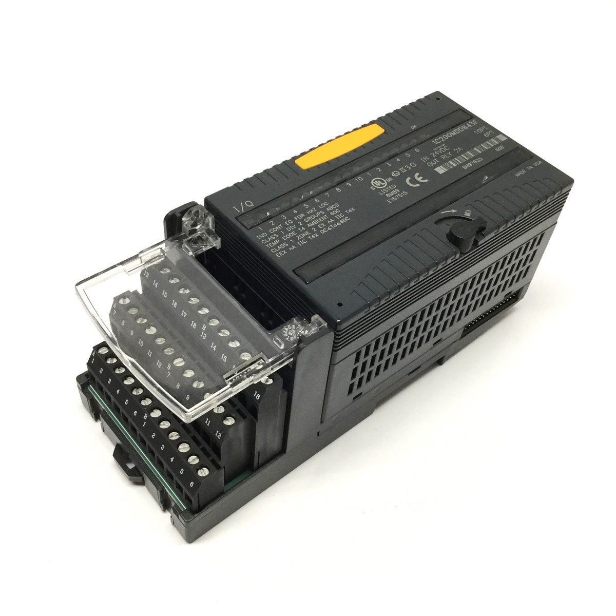 GE Fanuc IC200MDD843F VersaMax PLC Mixed I/O Module, 10x 24VDC In