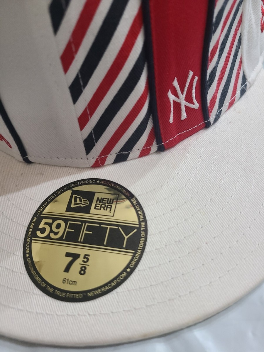 New Era 59Fifty MLB New York Yankees Red/White/Blue Striped Fitted