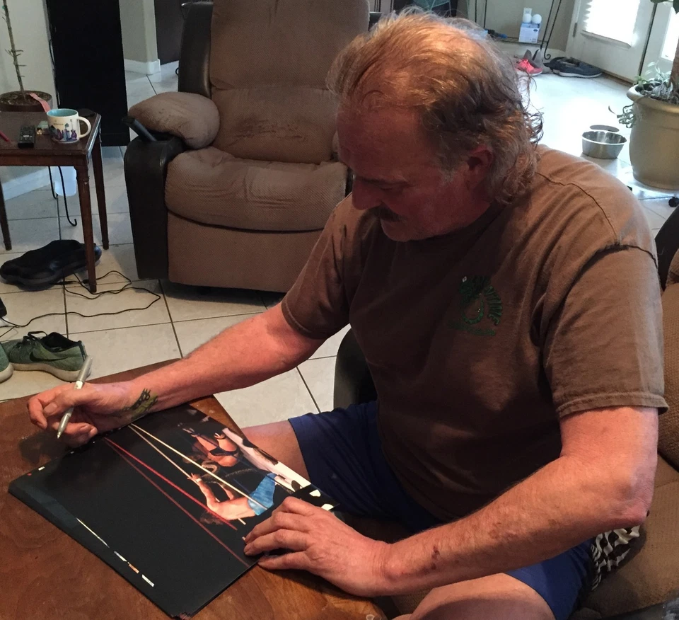 Foto firmada por Jake The Snake Roberts 11x14 BAS Beckett certificado de autenticidad WWE foto autógrafa Foto 2 de 4