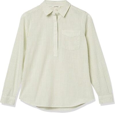 Goodthreads Langarm-Popover-Shirt aus gewaschener Baumwolle für Damen