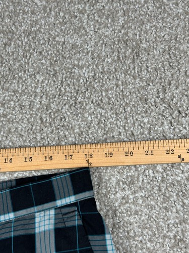 Callaway Herrenshorts 36 schwarz blau kariert vorne flach 10" Schrittlänge Golf Freizeit - Bild 5 von 10