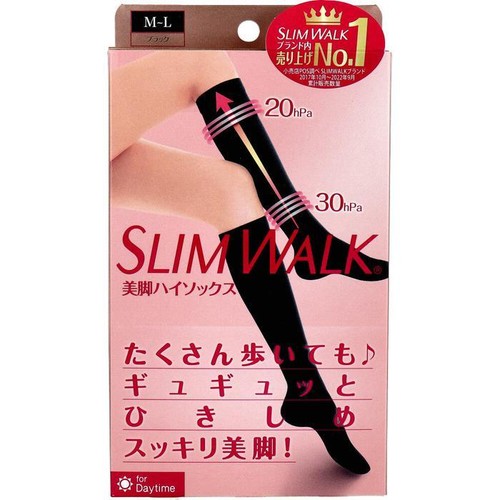 Slim Walk Beautiful Legs High Socks – Black (ML) | Compression Socks - 第 1/1 張圖片