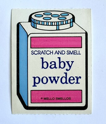 Mello Smello Baby Powder Scratch & Smell Sniff Sticker. Strong scent! Exc cond!