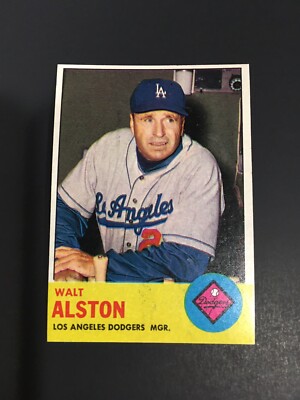 1963 TOPPS WALT ALSTON, #154, NM )Free Shipping On Any 3!)