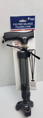 Drive Medical Flex N Go 39.5 Inch Adjustable Foldable Tripod Walking Cane, Black