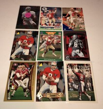 Steve Young Lot Of 9 Different 49ers Football Cards Member HOF B25