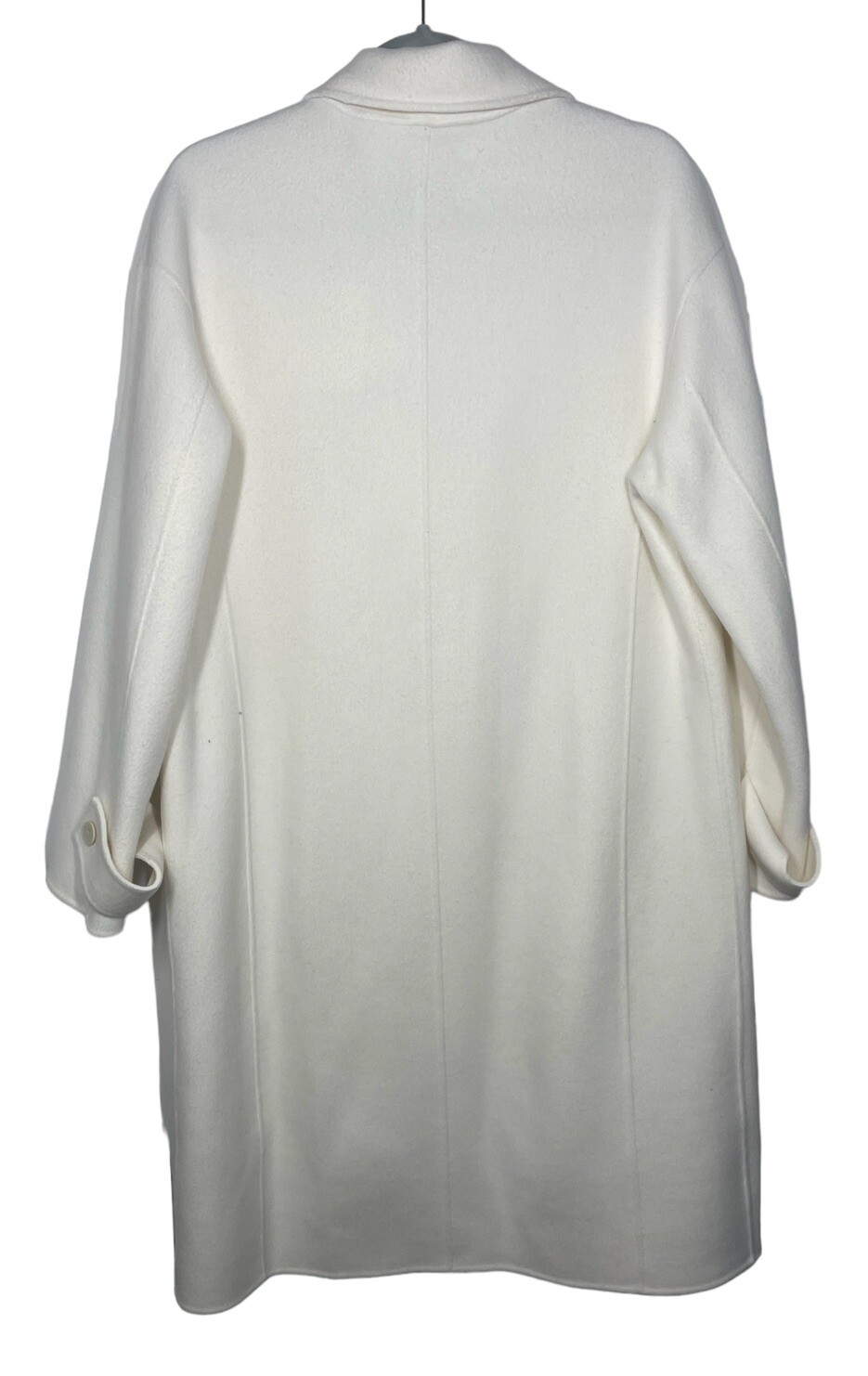 Theory M Medium Easy One Button Womens Coat Ivory Winsome 2 Overcoat $795