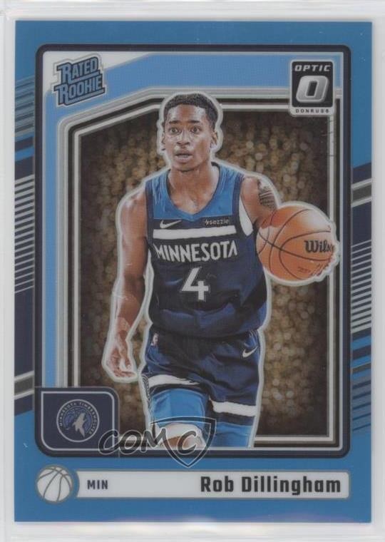 2024 Panini Donruss Optic Rated Rookie Aqua Prizm /225 Rob Dillingham #259 0j99