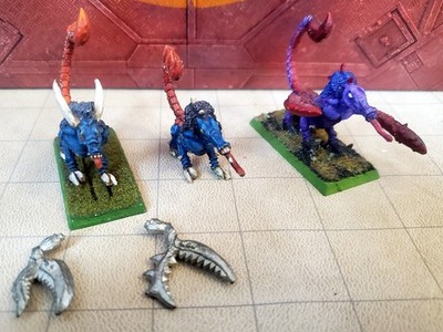 Warhammer 40k 3x Fiends of Slaanesh Chaos Daemon Classic Metal OOP