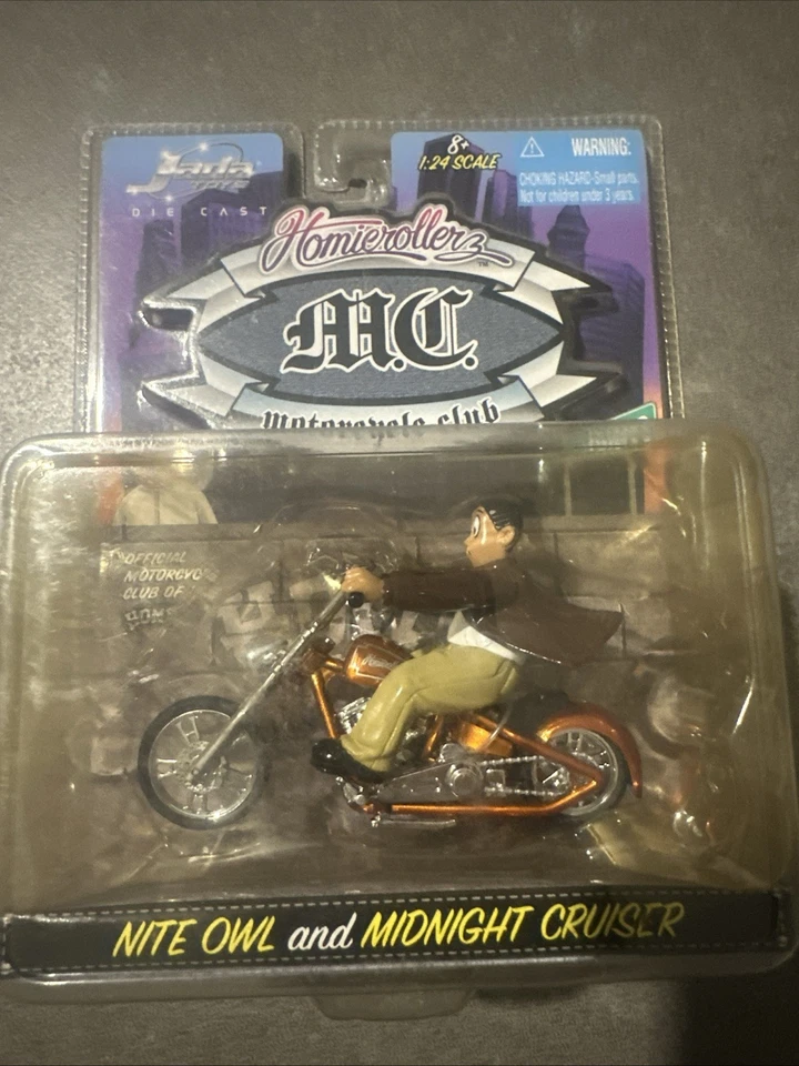 Homie Rollerz MC Motorcycle Club Nite Owl and Midnight Cruiser Orange 1:24 Scale - Photo 1/3