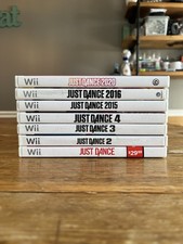 Large Just Dance Nintendo Wii Bundle 2020/16/15 1-4 Complete Minty Discs 💃🪩🕺