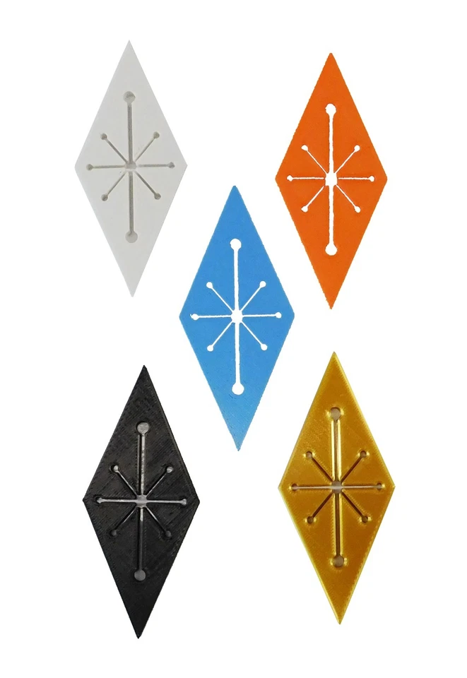 Marco de fotos moderno impreso en 3D de mediados de siglo | Marco de fotos 4x6 | Retro Atómico Foto 4 de 4