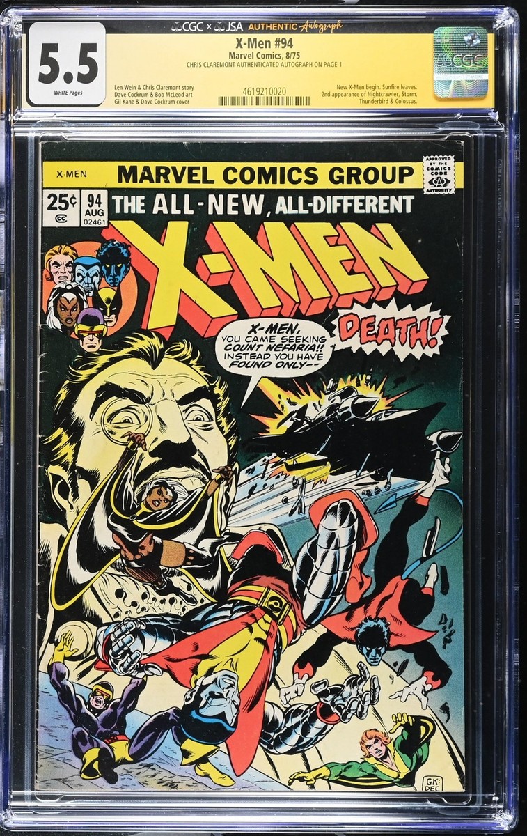 Chris Claremont氏 直筆サイン X-MEN #139 CGC9.0 Chris Claremont氏 直筆サイン X-MEN #139 CGC9.0 X-Men #139 Value