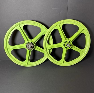BMX oldschool Skyway Tuffs 2 Felgensatz grün 20'' wheels green 90'er 90's