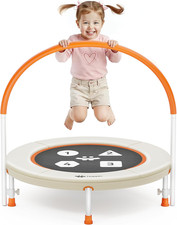   36'' Indoor Trampoline for Kids Ages 2-6, Foldable Mini Rebounder for Indoor 