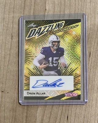 2024 Leaf Vivid Dazzling Performers Auto 1/5  Drew Allar Penn State #/5 Steelers