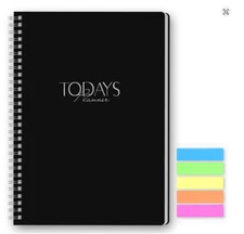 Daily Planner 7.3x10 To-Do List Organizer with Color Index Stickers