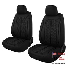 Breathable Premium Car Seat Covers 3D Air-Mesh Seat Covers for Front Set Black